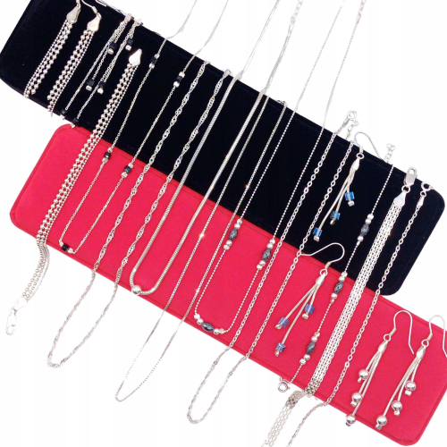 Srebrny komplet Grafitowy Szept – łańcuszek, kolczyki i bransoletka z hematytami, APHORA 925