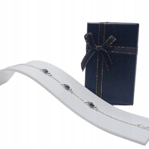 Srebrny komplet Grafitowy Szept – łańcuszek, kolczyki i bransoletka z hematytami, APHORA 925