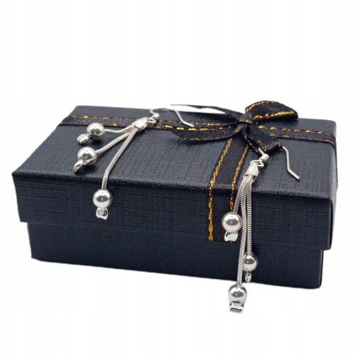 Srebrny komplet Pokusa Srebra Prime – naszyjnik, bransoletka i potrójne kolczyki z kulkami, APHORA 925