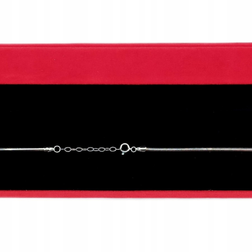 Bransoletka srebrna damska 925 APHORA – Snake (żmijka) z kulką 18 cm / 1,9 mm