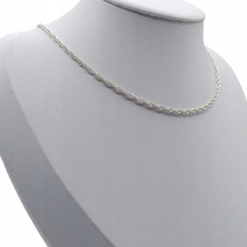 Łańcuszek srebrny 925 potrójny ankier skręcony APHORA – 40 cm / 2,2 mm