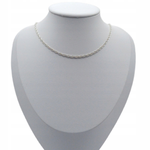 Łańcuszek srebrny 925 potrójny ankier skręcony APHORA – 45 cm / 2,2 mm