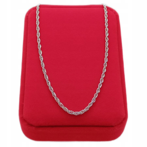 Łańcuszek srebrny 925 potrójny ankier skręcony APHORA – 50 cm / 2,2 mm