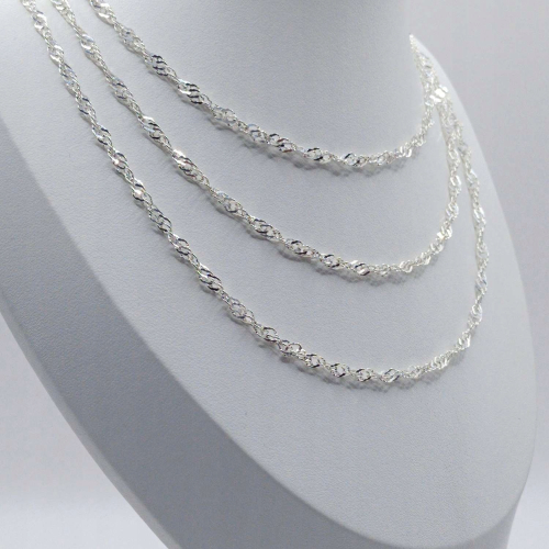 Łańcuszek srebrny 925 Singapur APHORA – 40 cm / 3,0 mm