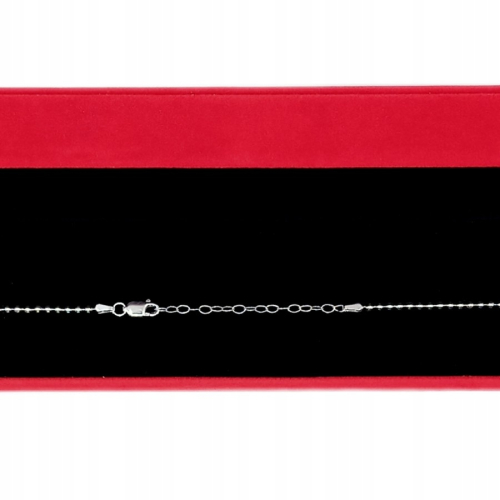 Bransoletka srebrna na nogę 925 APHORA – splot kulki 21+5cm / 2,2 mm