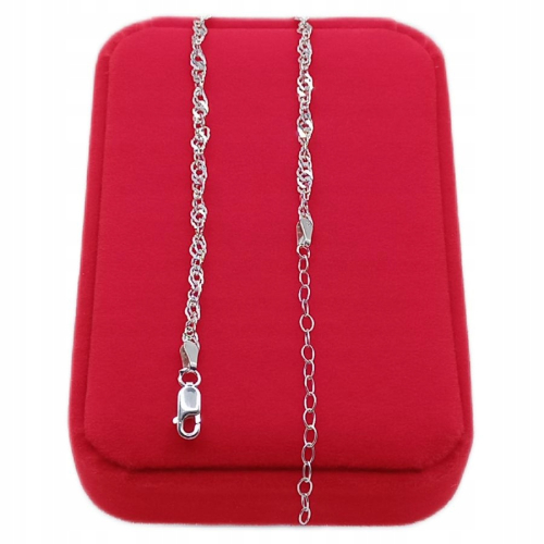 Bransoletka srebrna na nogę 925 APHORA – Singapur 21+5cm / szer.3mm