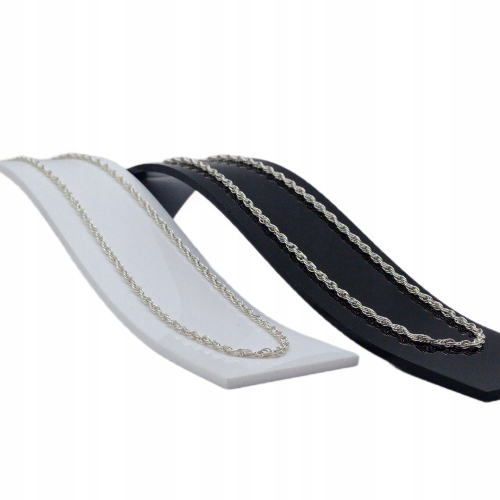 Łańcuszek srebrny 925 potrójny ankier skręcony APHORA – 55 cm / 2,2 mm