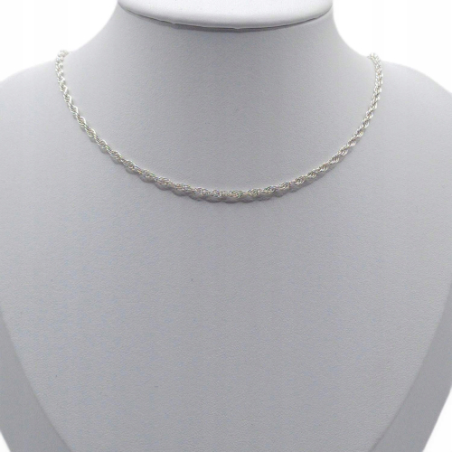 Łańcuszek srebrny 925 potrójny ankier skręcony APHORA – 55 cm / 2,2 mm