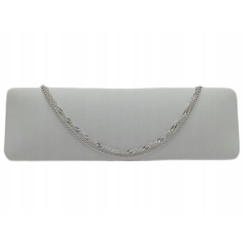 Bransoletka srebrna na nogę 925 APHORA – podwójna 24 cm regulowana