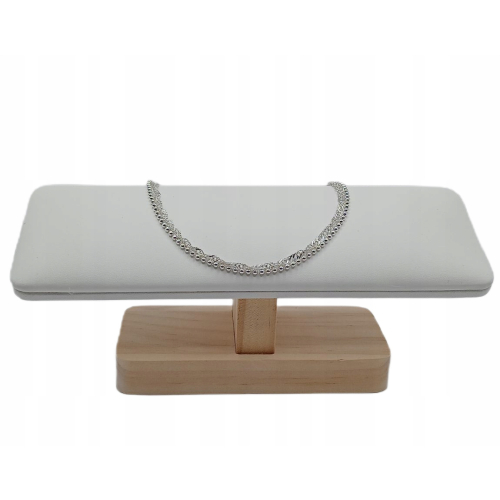 Bransoletka srebrna na nogę 925 APHORA – podwójna 24 cm regulowana