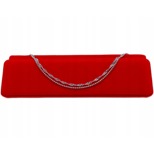 Bransoletka srebrna na nogę 925 APHORA – podwójna 24 cm regulowana