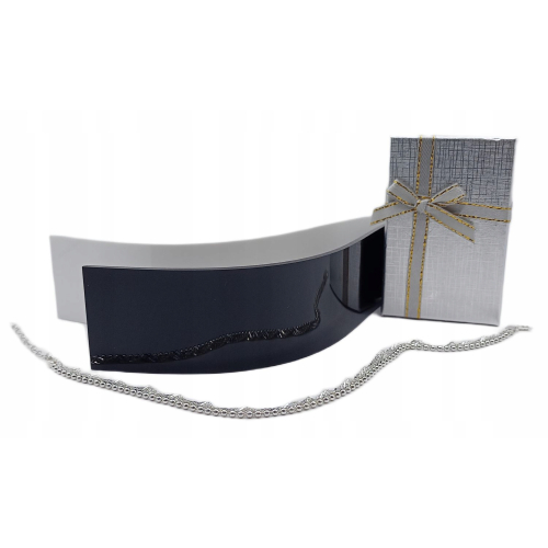 Bransoletka srebrna na nogę 925 APHORA – podwójna 24 cm regulowana