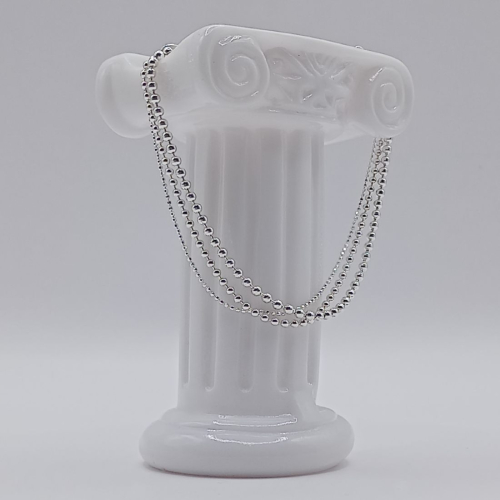 Srebrna Bransoletka 925 na rękę POTRÓJNA splot Kulki 17cm+regulacja