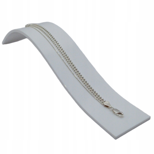 Srebrna Bransoletka 925 na rękę POTRÓJNA splot Kulki 17cm+regulacja
