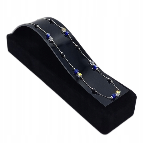 SREBRNY KOMPLET 925 splot Kostka fiolet czarne multi kryształki APHORA