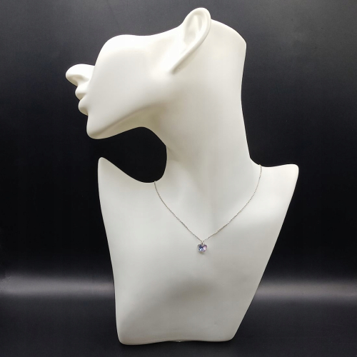 Srebrny komplet 925 Łańcuszek i Kolczyki z Kwiatkiem APHORA