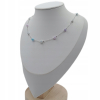 Łańcuszek srebrny 925 APHORA – z pastelowymi kamieniami / 45 cm + 5 cm
