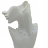 Łańcuszek srebrny 925 APHORA – z pastelowymi kamieniami / 45 cm + 5 cm