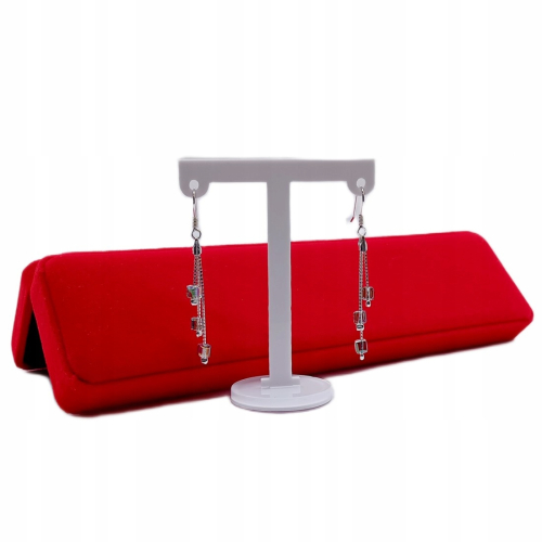 Kolczyki srebrne 925 z zielonymi kryształkami – APHORA