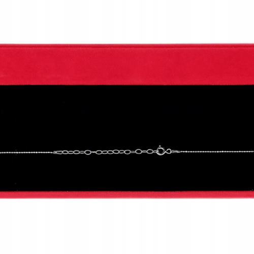 Łańcuszek srebrny 925 APHORA – z hematytami / 40 cm + 5 cm