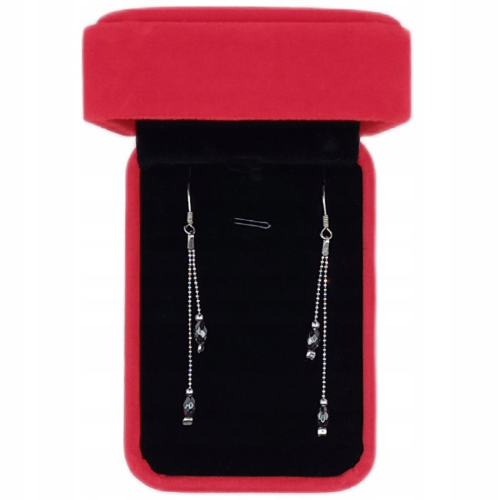 Kolczyki srebrne 925 podwójne hematyt – APHORA