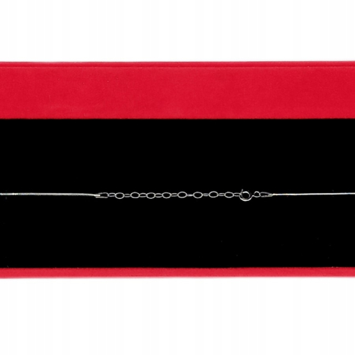 Łańcuszek srebrny 925 APHORA – splot żmijka z kostkami multi / 40 cm + 5 cm