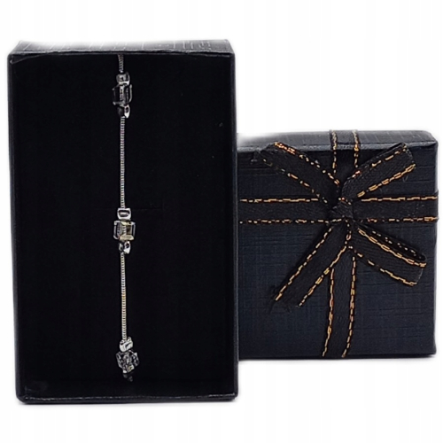 Srebrna bransoletka 925 NA RĘKĘ splot ŻMIJKA z kostkami multi APHORA