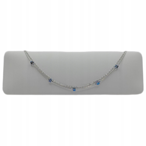 Bransoletka srebrna na nogę 925 APHORA – podwójna Ankier + Żmijka z kryształkami