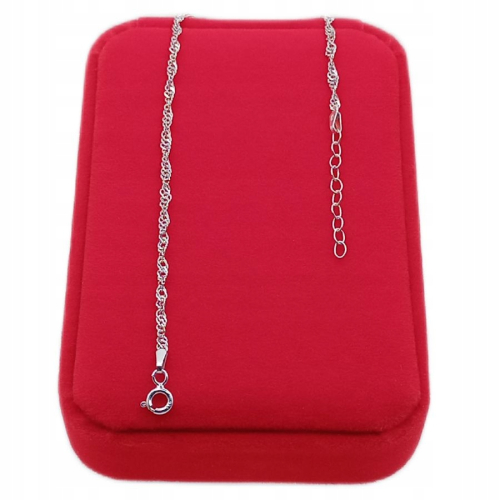 Srebrna Bransoletka 925 NA RĘKĘ Singapur 18+3cm szer.2,2mm APHORA