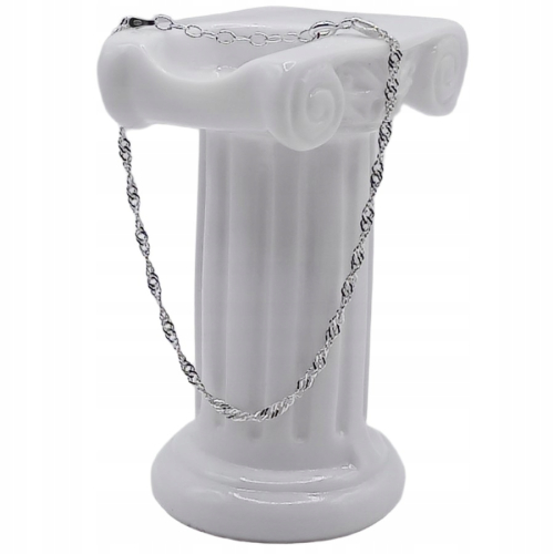 Srebrna Bransoletka 925 NA RĘKĘ Singapur 18+3cm szer.2,2mm APHORA