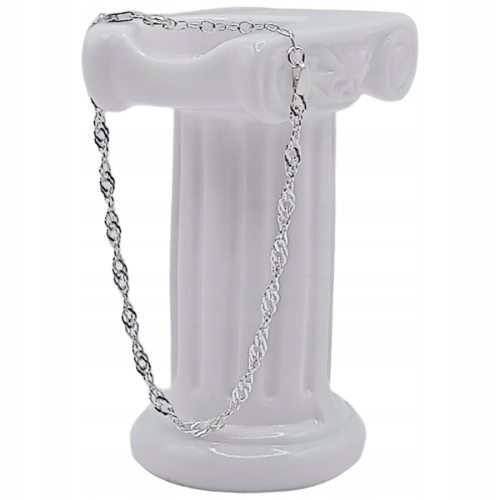 Srebrna Bransoletka 925 SINGAPUR 17+3cm damska szerokość 3,0mm APHORA