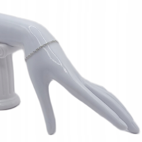 Srebrna bransoletka 925 NA RĘKĘ Ankier Skręcony 18 +3 cm regulacja APHORA