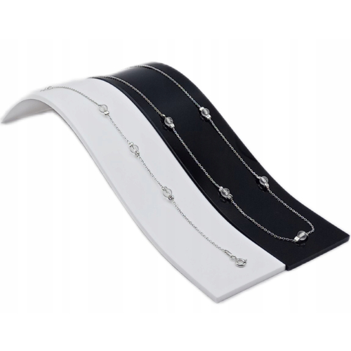 Srebrny KOMPLET 925 ANKIER łańcuszek bransoletka transparentne kulki APHORA