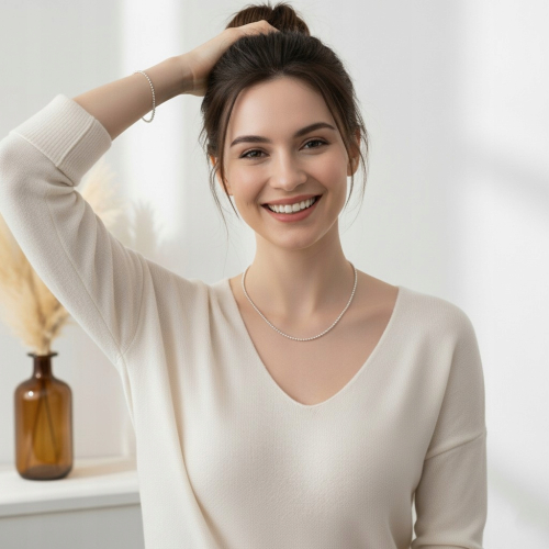 Łańcuszek srebrny 925 kuleczki – 50 cm / 1,8 mm