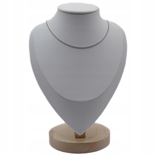 Łańcuszek srebrny 925 kuleczki APHORA – 55 cm / 1,8 mm