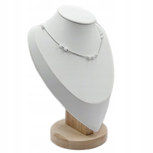 Srebrny Komplet 3w1 pr.925 BIŻUTERIA ŚLUBNA białe kulki / splot żmijka APHORA