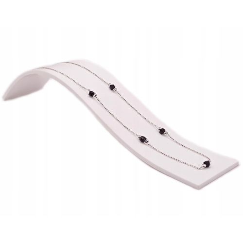 Srebrny komplet 925, 2w1, czarne kostki, splot kuleczki, APHORA