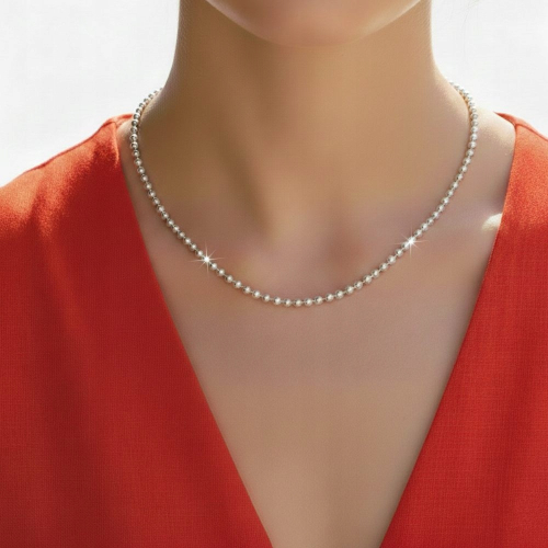 Srebrny Komplet 925 damski 2w1 KULKI DIAMENTOWANE 1,8mm, APHORA