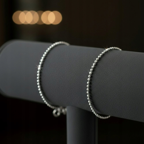 Srebrny Komplet 925 damski 2w1 KULKI DIAMENTOWANE 1,8mm, APHORA