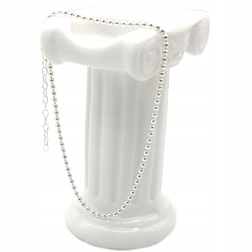 Srebrna bransoletka na nogę 23 +5cm splot kulki 2,2 mm APHORA