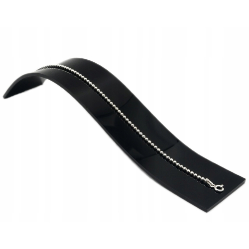 Srebrna bransoletka na nogę 23 +5cm splot kulki 2,2 mm APHORA