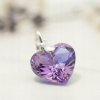 Srebrna zawieszka 925 serce fiolet/ błękit APHORA