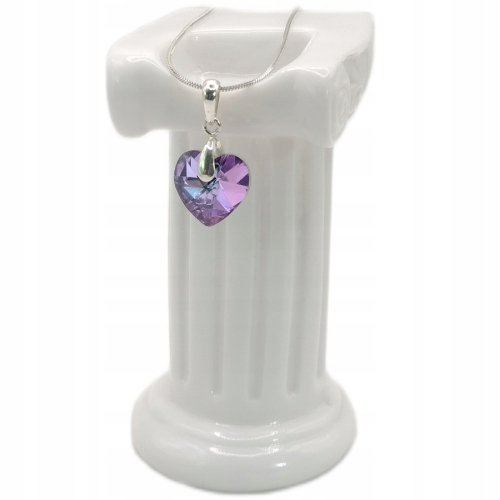 Srebrna zawieszka 925 serce fiolet/ błękit APHORA