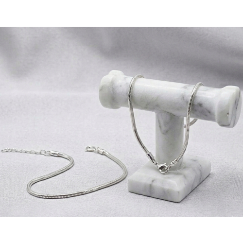 Srebrna Bransoletka 925 na rękę żmijka diamentowana 17+3cm APHORA