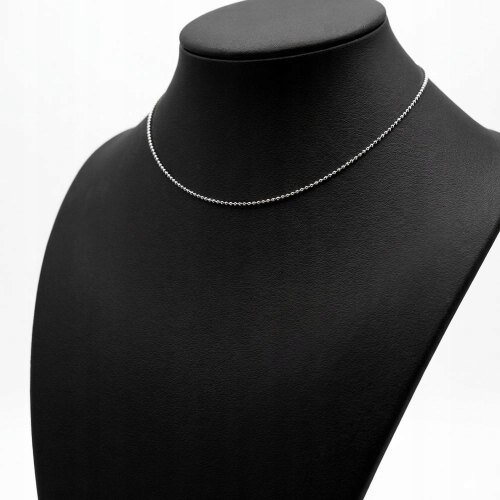 Srebrny łańcuszek 925 Kulki Celebrytka 40+5cm APHORA