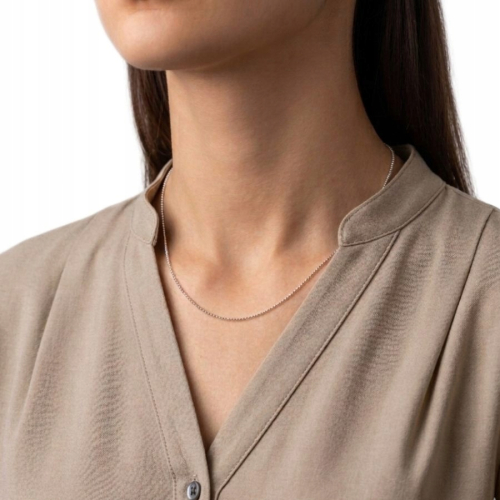 Srebrny łańcuszek 925 Kulki Celebrytka 40+5cm APHORA