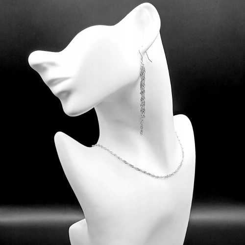 Srebrny Łańcuszek 925 SINGAPUR 50cm damski szer. 2,2 mm APHORA