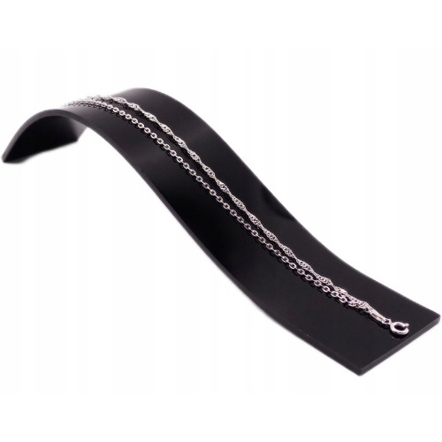 Srebrna Bransoletka 925 NA NOGĘ Podwójna Singapur Ankier 24cm +5cm APHORA