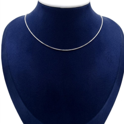 Srebrny Łańcuszek 925 splot Kostka Diamentowana 40cm regulacja APHORA